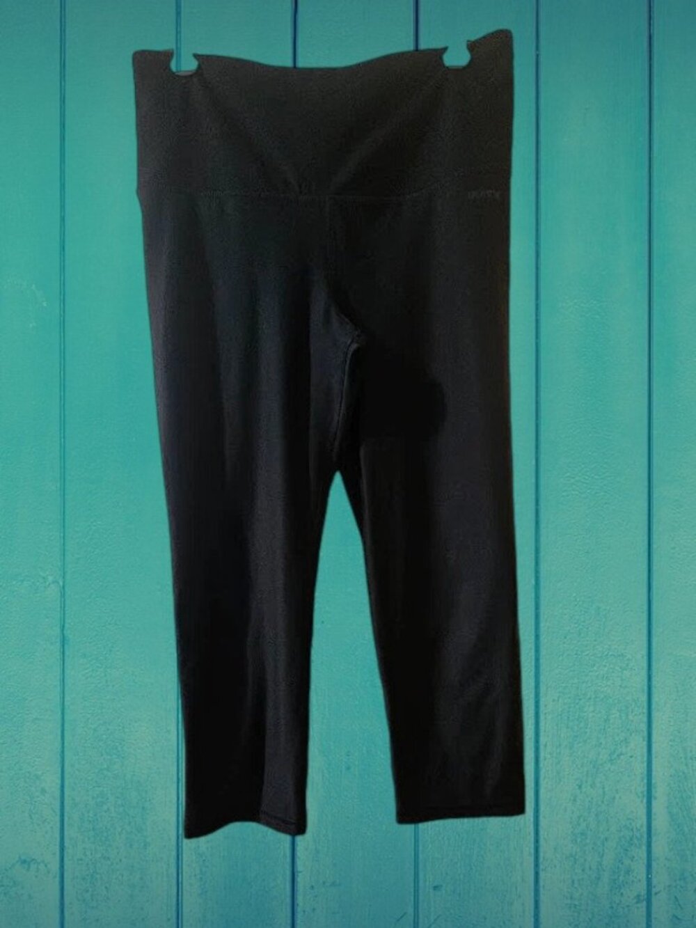RBX Black Capri Leggings Poly/Spandex Workout~Womens Size Large